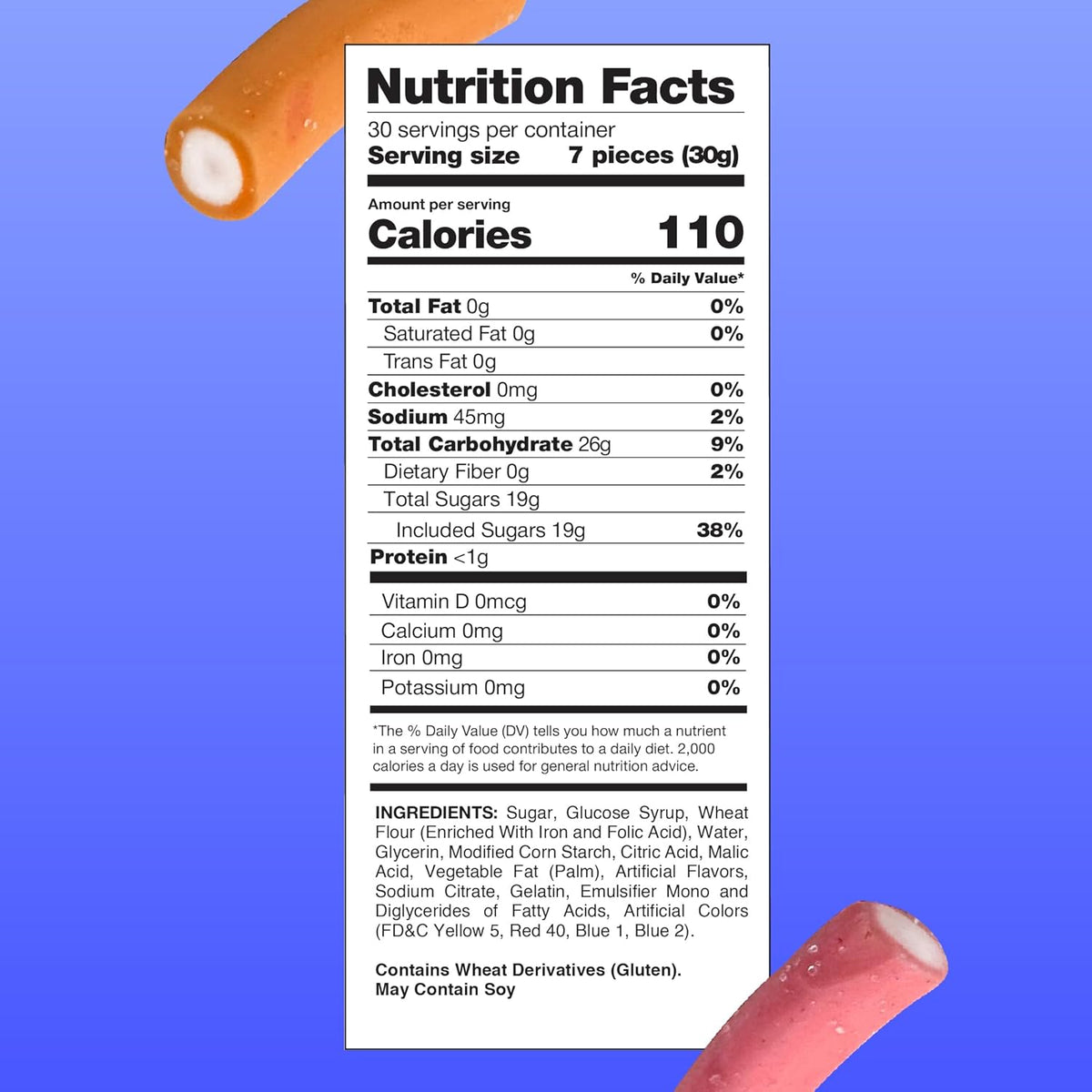 Pencil Bites Gummy Candy | 2 Pound Pack | Assorted Fruit Flavors