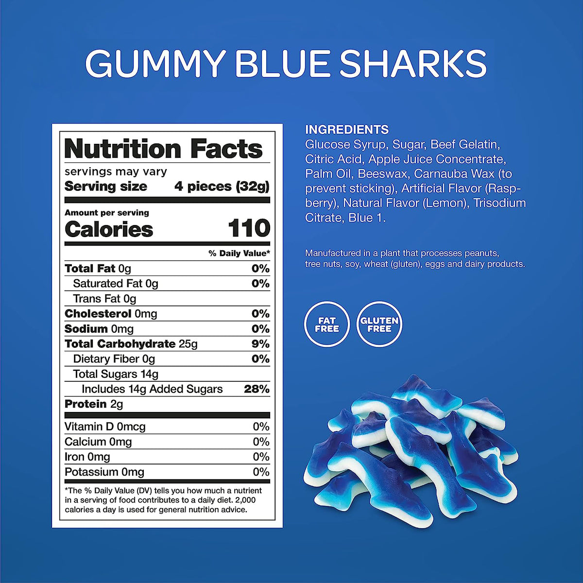 Gummy Mini Blue Sharks – Sweet Treats The Candy Jar