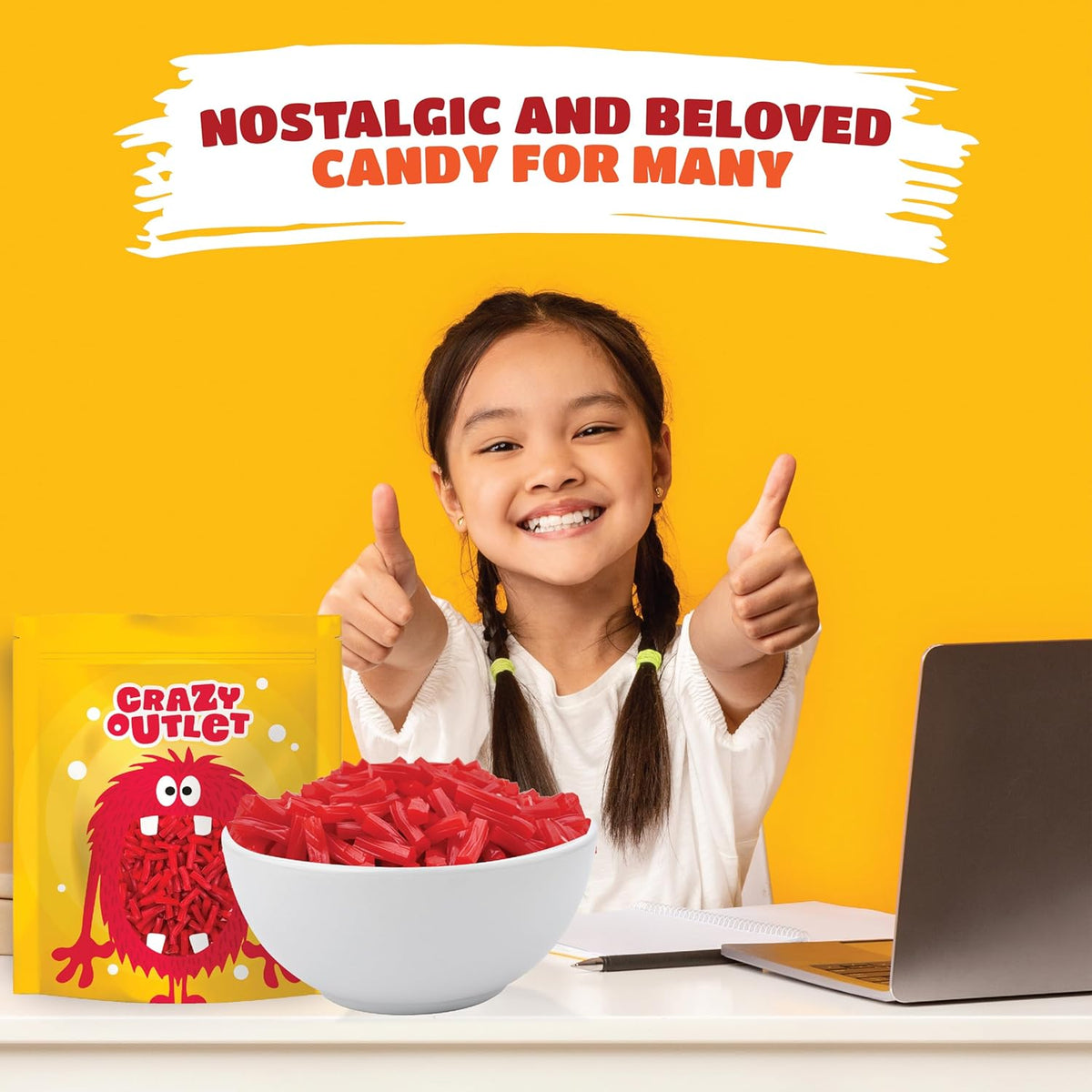 Strawberry Twists Licorice Candy, 2 Pound Pack Crazy Outlet Candy Store