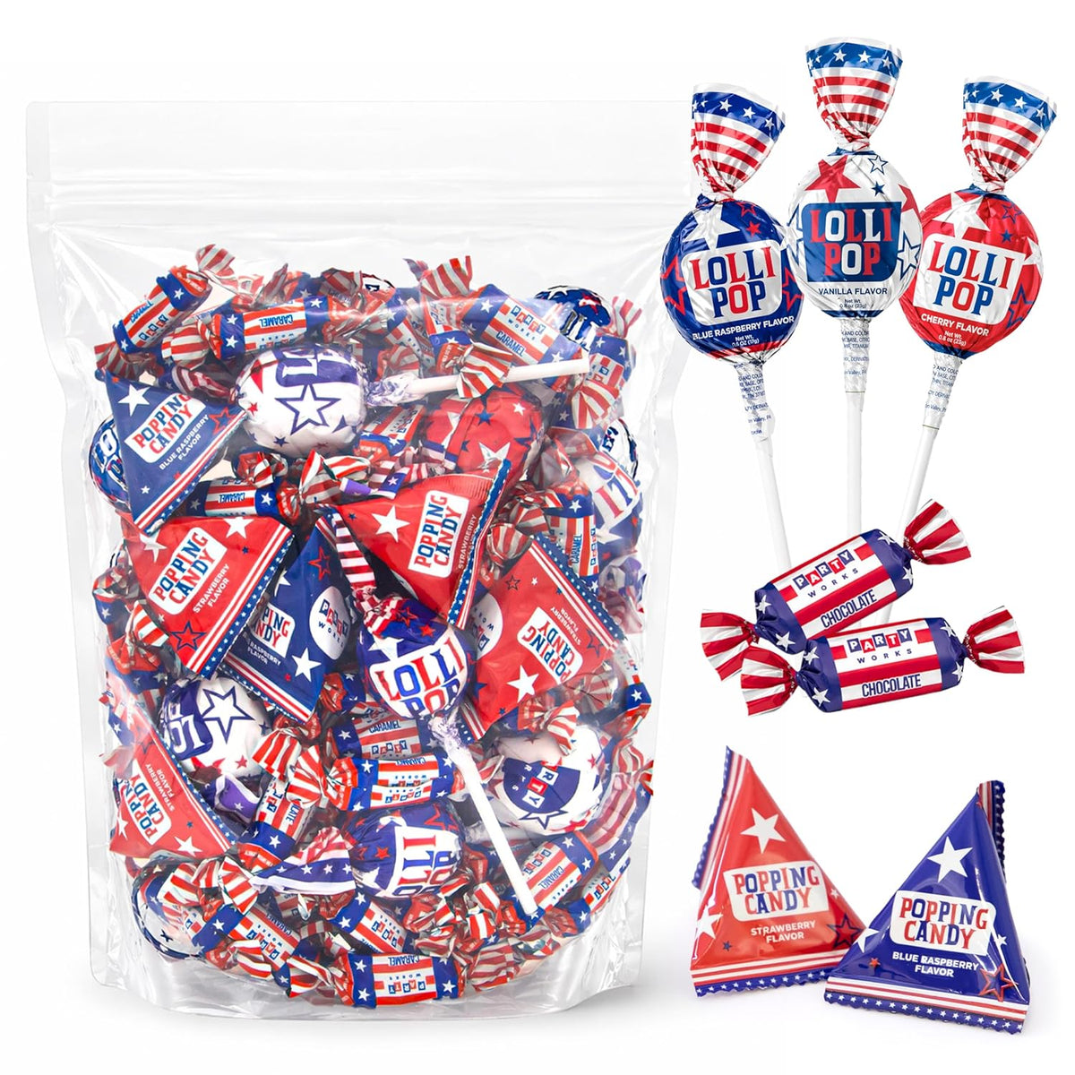 Patriotic Candy, July 4th Independence Day Assortment | 3-Pound 
