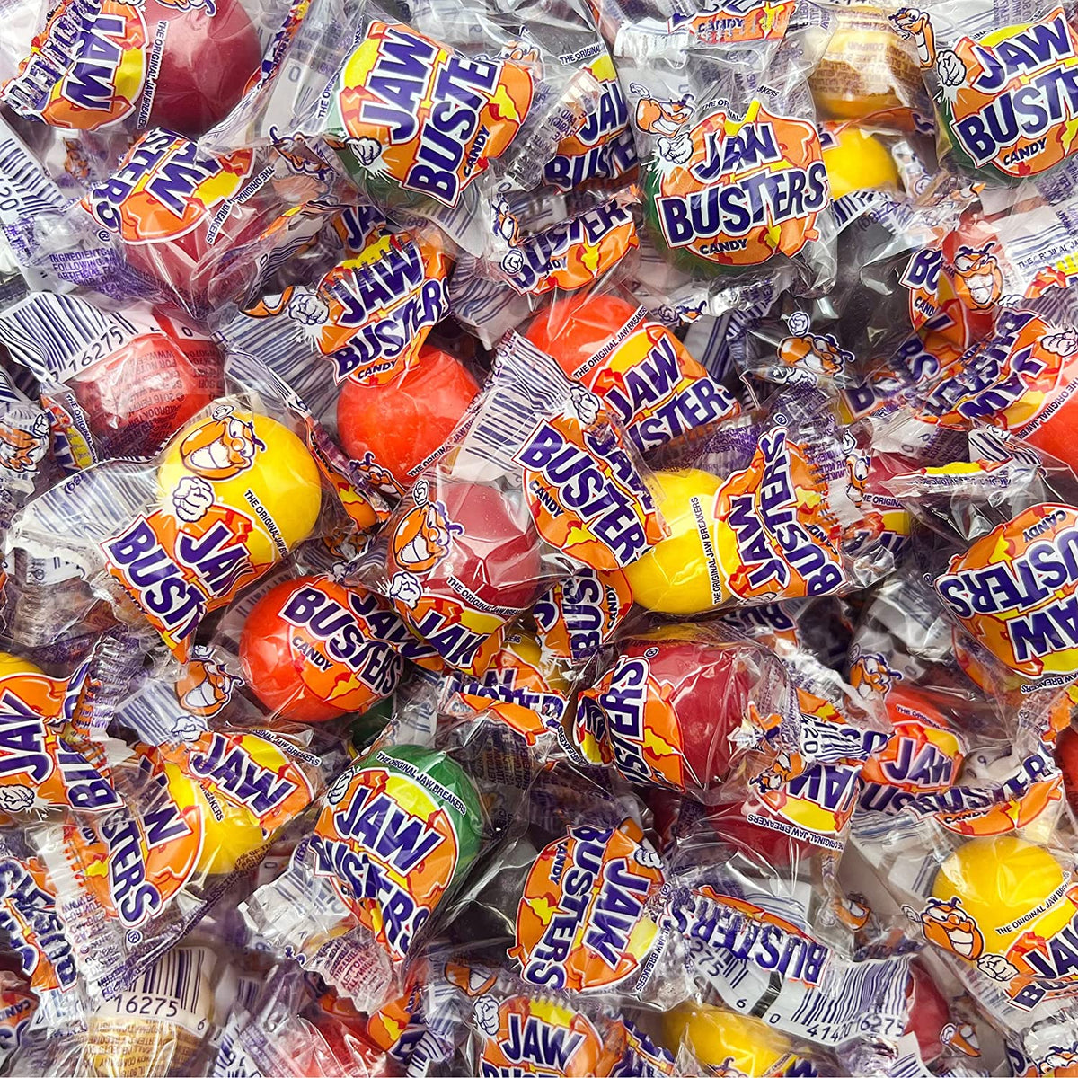 Jaw Busters Assorted Fruit Hard Candy, Bulk Pack 2 Pounds Crazy