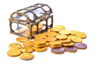 Gold Coins Milk Chocolate | 1 Pound Pack | 1.5 Inches Each - Crazy Outlet Candy Store