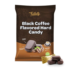 Funtasty Black Coffee Flavored Hard Candy, Contains Caffeine, Pack 2 Pounds