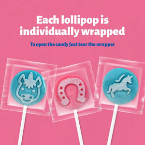 Unicorn Mega Lollipops | 2 Pound Pack (48 Count) - Cotton Candy Flavor - Crazy Outlet Candy Store