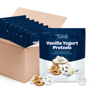 Vanilla Yogurt Pretzels | 5 Pound Box |8 Packs, 10 Ounces Each