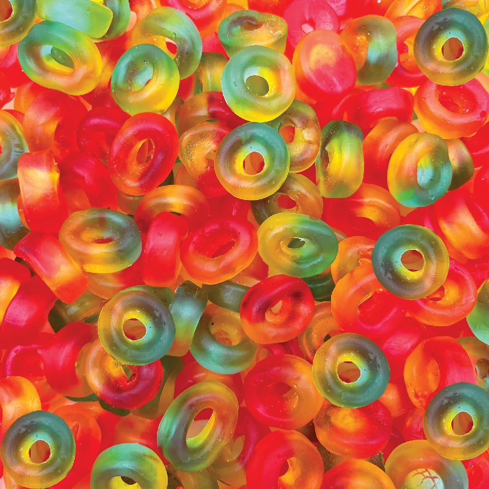 Mini Tropical Gummy Rings, Exotic Fruit Flavor - Crazy Outlet Candy Store