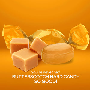 Butterscotch Disks Hard Candy Drops, Bulk Pack 2 Pounds