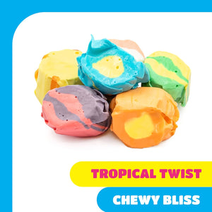 Salt Water Taffy Candy Mix | 1 Pound Bag | Assorted Tropical Fruit Flavors - Crazy Outlet Candy Store