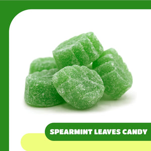Spearmint Leaves Jelly Candy | 2 Pound Bulk Bag | Classic Spearmint Candy - Crazy Outlet Candy Store