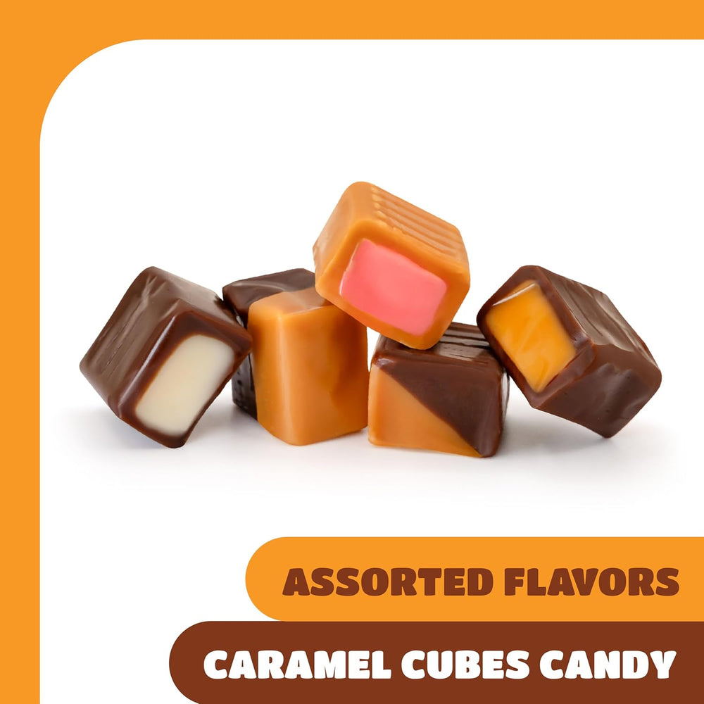 Caramel Cubes Mix | 2 Pound Bulk Pack | Assorted Flavors Candy - Crazy Outlet Candy Store