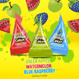 Warheads Sour Popping Candy | 40 Count Bag | Assorted Fruit Flavors - Crazy Outlet Candy Store