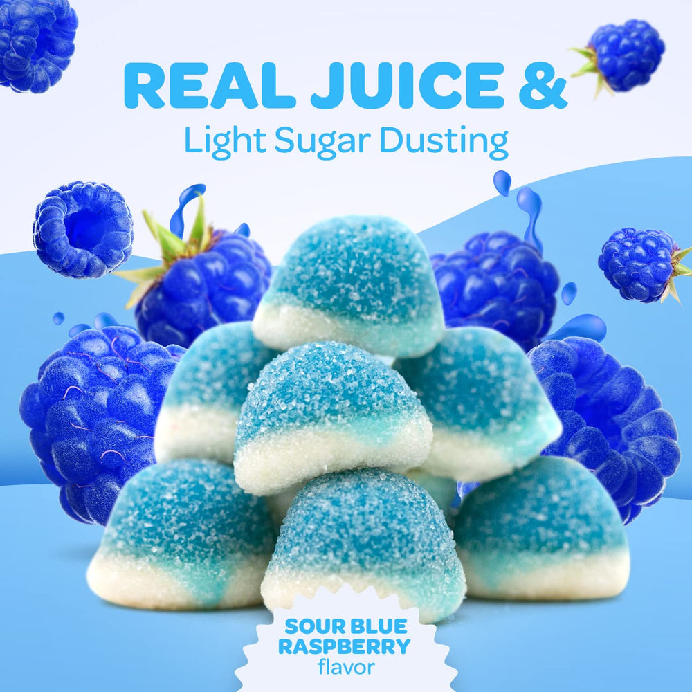 Sour Blue Raspberry Puffs Gummy Candy - Crazy Outlet Candy Store