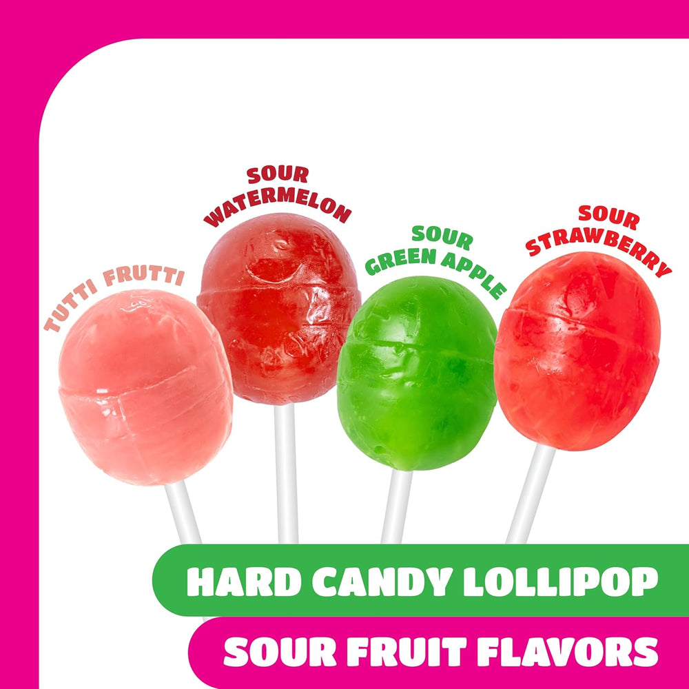 Sour Fruit Lollipops - 100 Count - 5.5 Lb Pack - Lollipops