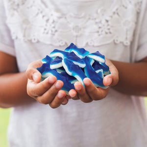 Funtasty Blue Sharks Gummy Marshmallow Candy, Blue Raspberry Flavor - Crazy Outlet Candy Store