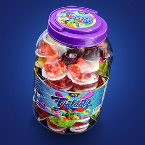 Funtasty Jelly Cups Assorted Fruit Candy, 55 Count Jar, Vegan Friendly - Crazy Outlet Candy Store