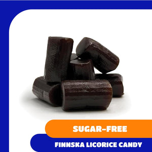Finnska Sugar-Free Black Licorice Candy | 1 Pound Bag | Bold Flavored Chewy Bites