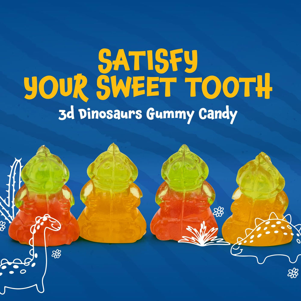 Funtasty 3D Dinosaurs Gummy Candy, Fruit Flavors, 11-Ounce Pack - Crazy Outlet Candy Store