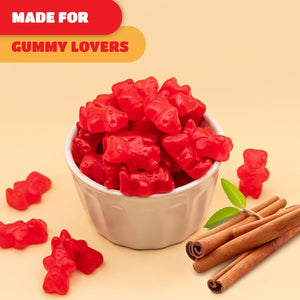 Juju Cinnamon Bears Gummy Candy | 1 Pound Bag | Old School Chewy Cinnamon Candy with Bold Heat - Crazy Outlet Candy Store
