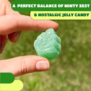 Spearmint Leaves Jelly Candy | 2 Pound Bulk Bag | Classic Spearmint Candy - Crazy Outlet Candy Store