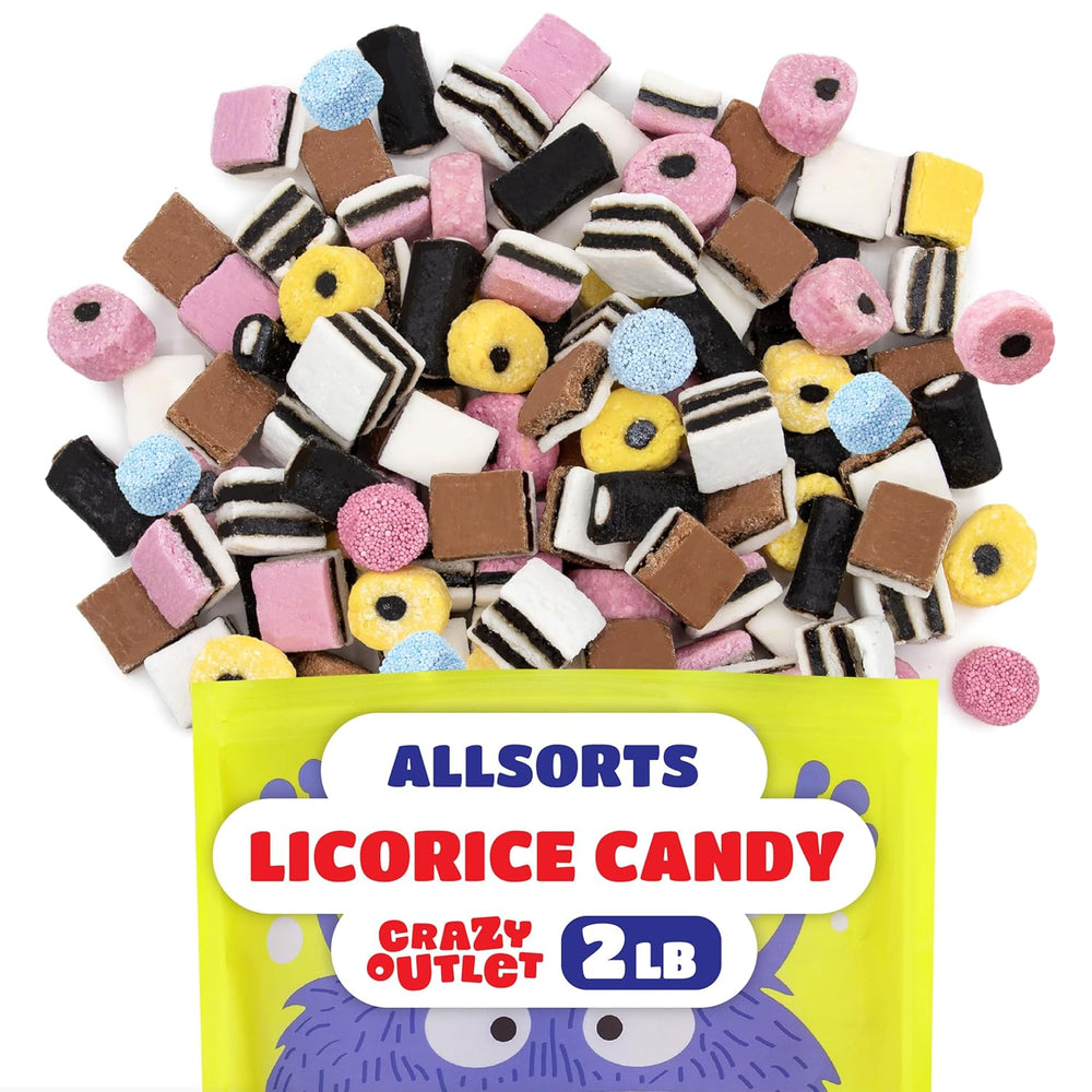 Licorice Allsorts British Candy | 2 Pound Bulk Bag | Old Fashioned Licorice Candy
