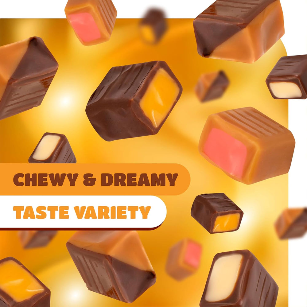 Caramel Cubes Mix | 2 Pound Bulk Pack | Assorted Flavors Candy - Crazy Outlet Candy Store