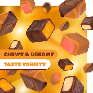 Caramel Cubes Mix | 2 Pound Bulk Pack | Assorted Flavors Candy - Crazy Outlet Candy Store