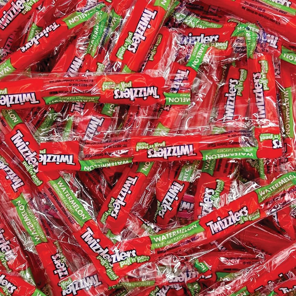 TWIZZLERS PULL 'N' PEEL Licorice Candy, Watermelon Flavor - Crazy Outlet Candy Store