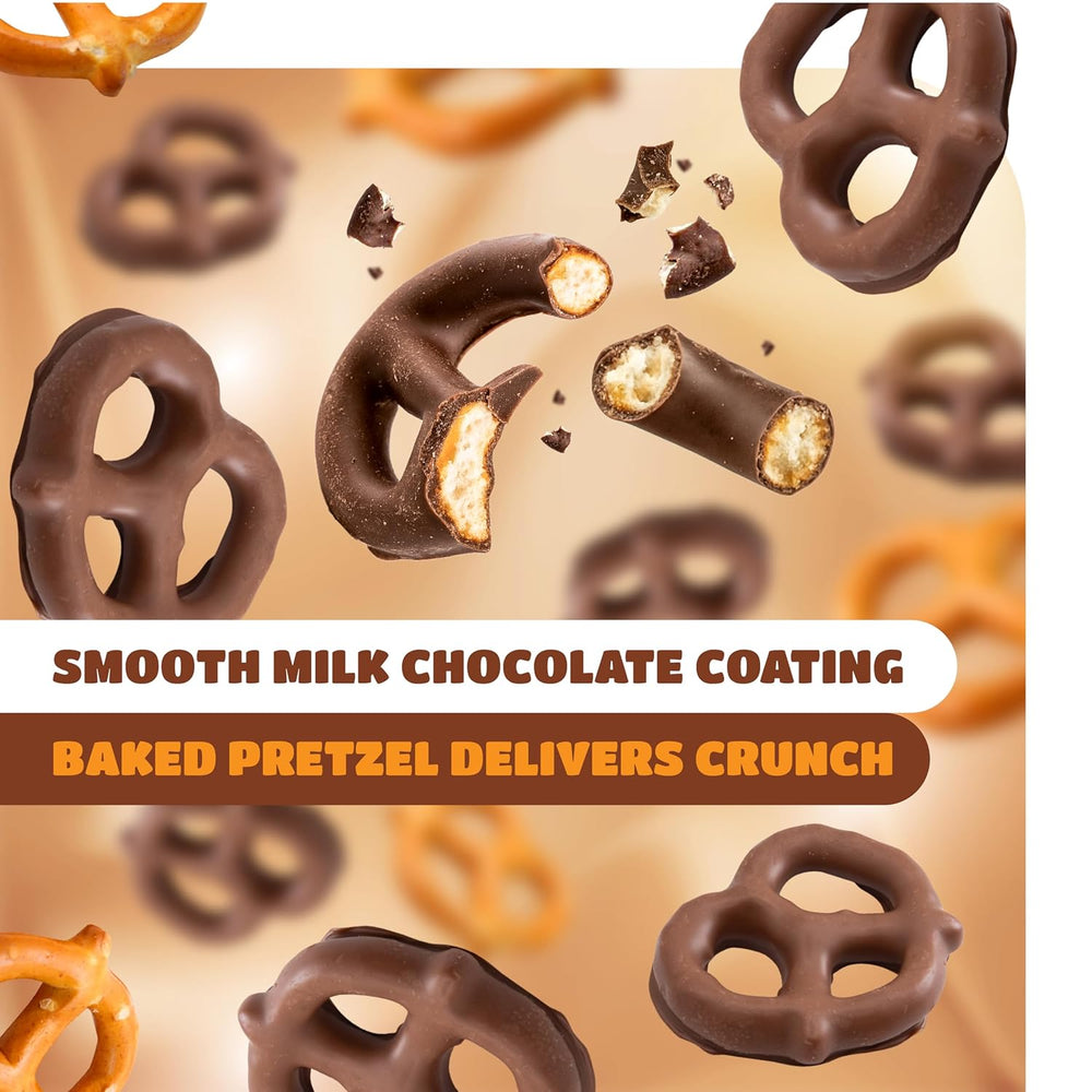 Milk Chocolate Covered Pretzels - 5 Pound Bulk Pack - Crazy Outlet Candy Store