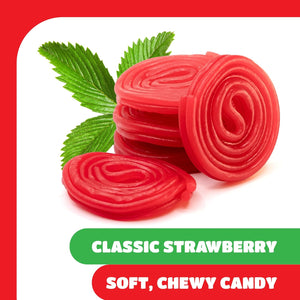Broadway Wheels | 2 Pound Bulk Bag | Strawberry Red Licorice Candy - Crazy Outlet Candy Store