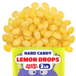 Lemon Drops Hard Candy | Classic Lemon Hard Candy with Sweet and Tart Citrus Flavor