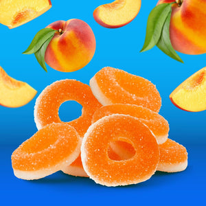 Peach Rings | 2 Pound Bulk Pack | Sour & Sweet Gummy Candy - Crazy Outlet Candy Store