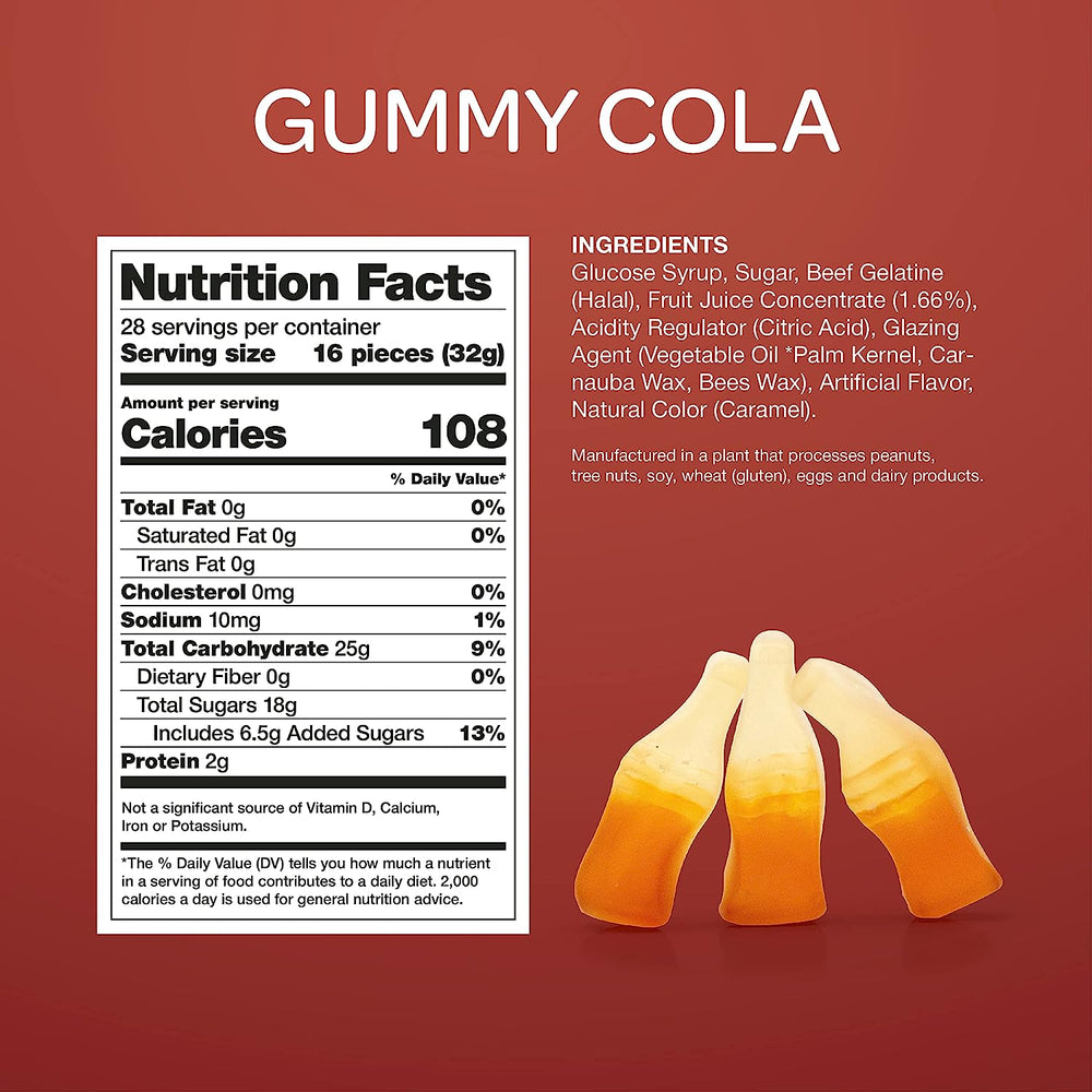 Funtasty Gummy Cola Bottles Candy, Chewy Gummies 2 Pound Pack – Crazy ...