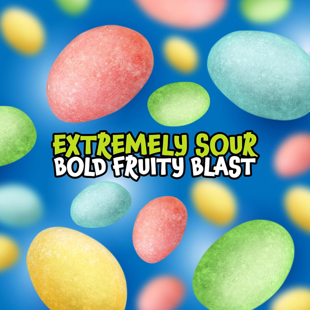 Sour Jelly Beans - 120 Mini Pouches (28 Oz) - Cherry, Apple, Lemon, Blue Raspberry - Halloween Candy Individually Wrapped - Sour Candies for Classroom Rewards & Party Favors by Funtasty - Crazy Outlet Candy Store