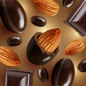 Dark Chocolate Almonds - 2 Pound Bulk Pack - Whole Dry Roasted Dark Chocolate Covered Almonds - Candy for Office, Buffets, Snacking & Gifting - Classic Coated Nuts