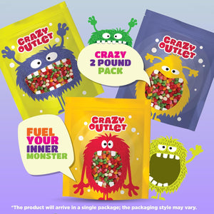 Jelly Beans | 2 Pound Bulk Pack | Assorted Fruit Flavored Candy - Mini Size - Crazy Outlet Candy Store