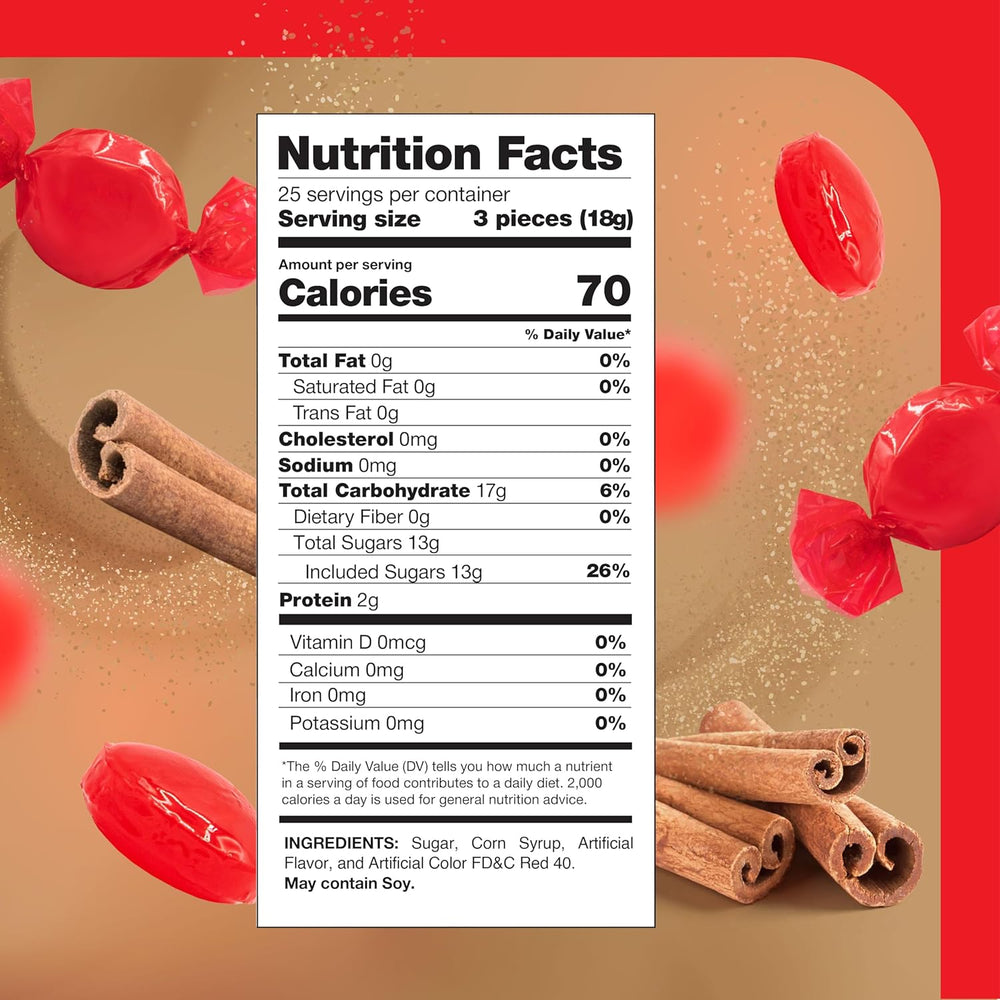 Cinnamon Discs Hard Candy - 1 Pound Pack - Cinnamon Candy - Individual