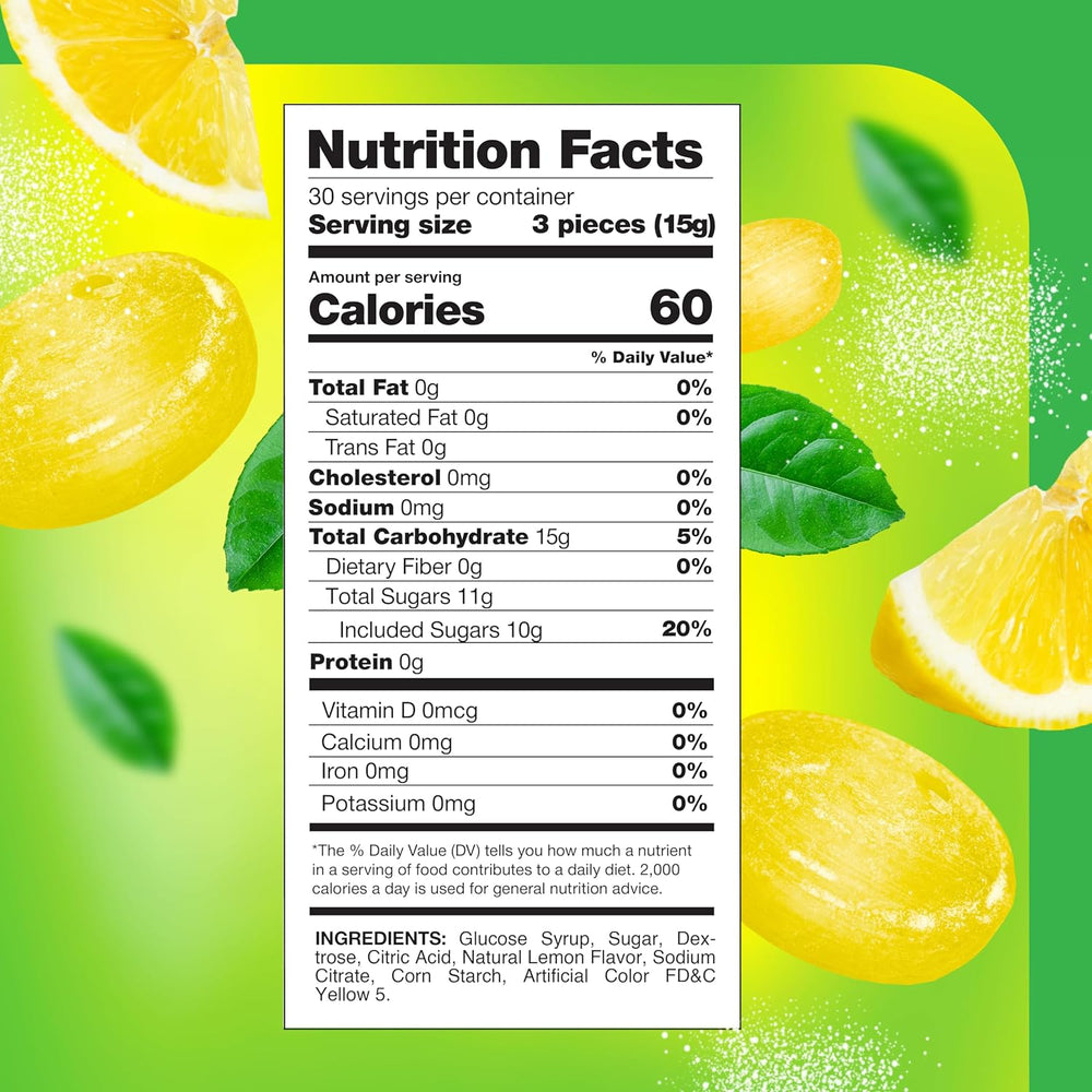 Lemon Drops Hard Candy | Classic Lemon Hard Candy with Sweet and Tart Citrus Flavor