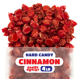 Hard Candy Cinnamon Flavor | 2 Pound Bulk Pack | Individually Wrapped Old-Fashioned Sweets