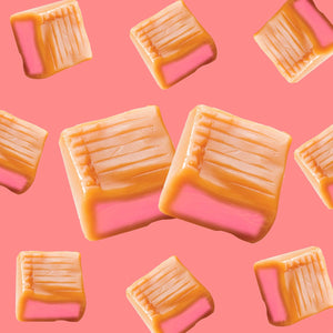 Vanilla Caramel Squares with Strawberry Filling Candy - Crazy Outlet Candy Store