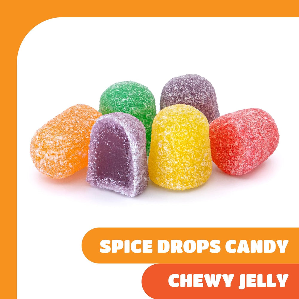 Spice Drops Candy | 2 Pound Pack | Jelly Drops | Old Fashioned Candy for Buffets & Holidays - Chewy Spiced Treat
