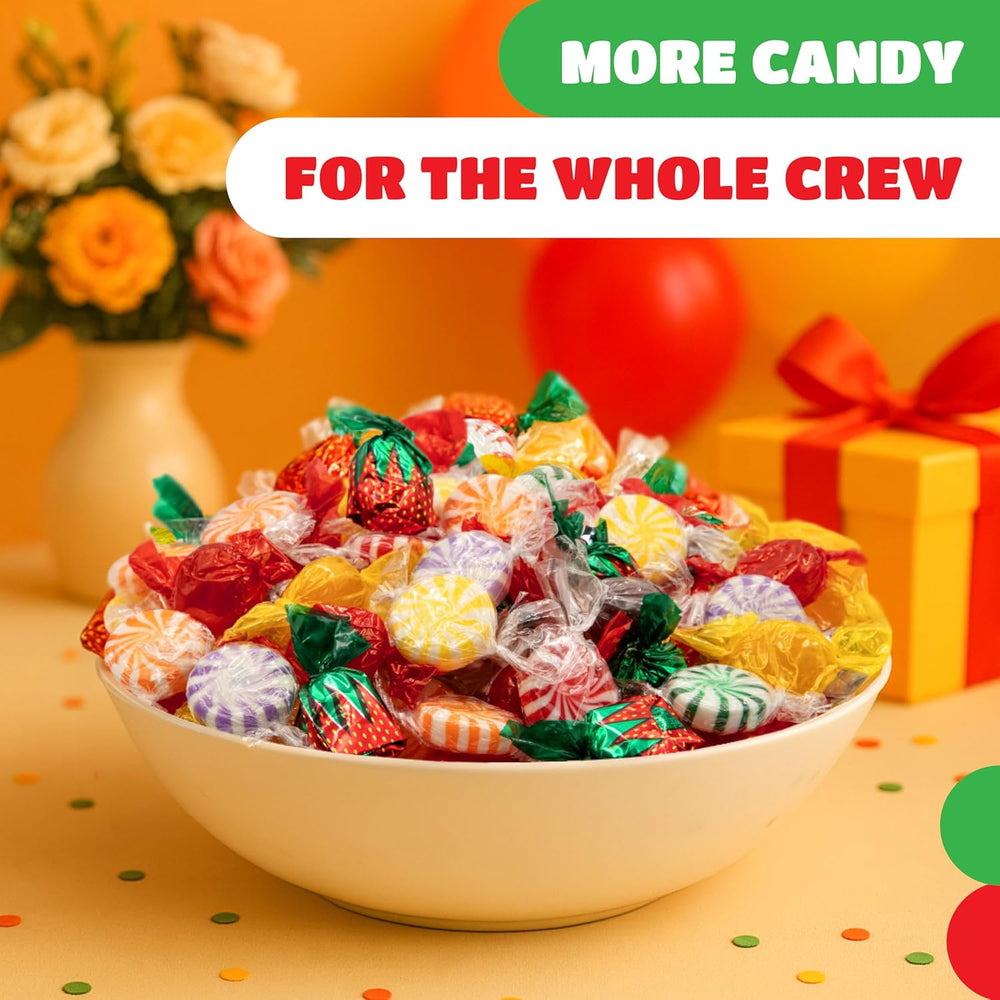 Hostess Old-Fashioned Hard Candy Assortment | 2 Pound Pack | Strawberry Bon Bons, Butterscotch, Cinnamon, Root Beer, Fruit Pinwheels - Crazy Outlet Candy Store