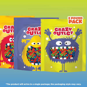 Sour Jelly Beans | 2 Pound Bulk Pack | Tart Fruit Flavored Candy - Crazy Outlet Candy Store