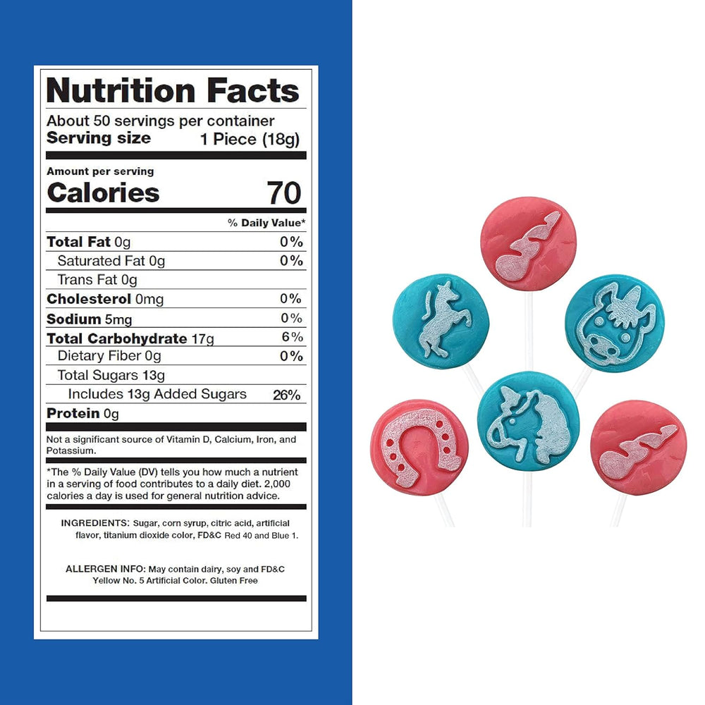 
            
                Load image into Gallery viewer, Unicorn Mega Lollipops | 2 Pound Pack (48 Count) - Cotton Candy Flavor - Crazy Outlet Candy Store
            
        