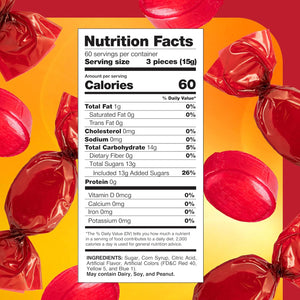 Hard Candy Cinnamon Flavor | 2 Pound Bulk Pack | Individually Wrapped Old-Fashioned Sweets
