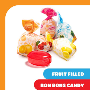 Arcor Fruit Filled Hard Candy | Bon Bons Candy with Pineapple, Strawberry, Orange, Cherry, and Lemon Flavors - Crazy Outlet Candy Store