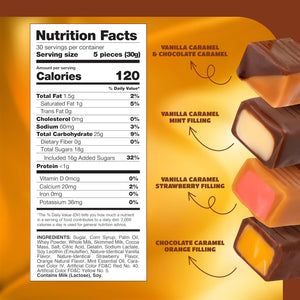 Caramel Cubes Mix | 2 Pound Bulk Pack | Assorted Flavors Candy - Crazy Outlet Candy Store