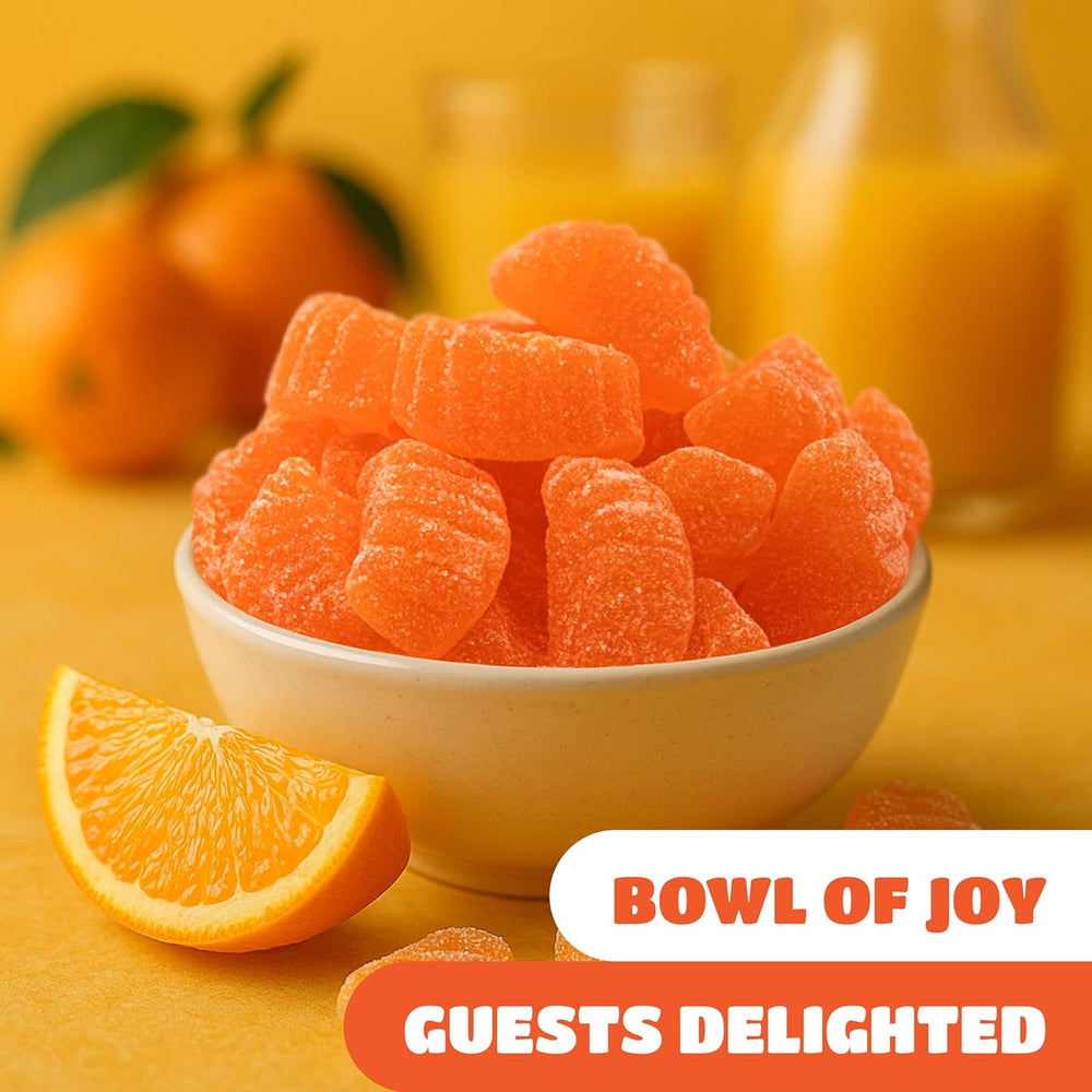 Orange Slices - 2 Pound Bulk Pack (About 65 Count) - Jelly Candy - Old-Fashioned Sweets - Crazy Outlet Candy Store
