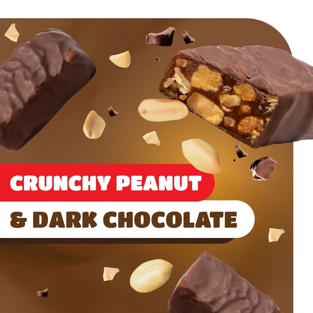 Goldenberg's Peanut Chews Original Dark Chocolate Candy | 2 Pound Pack | Individually Wrapped, Fun Size - Crazy Outlet Candy Store