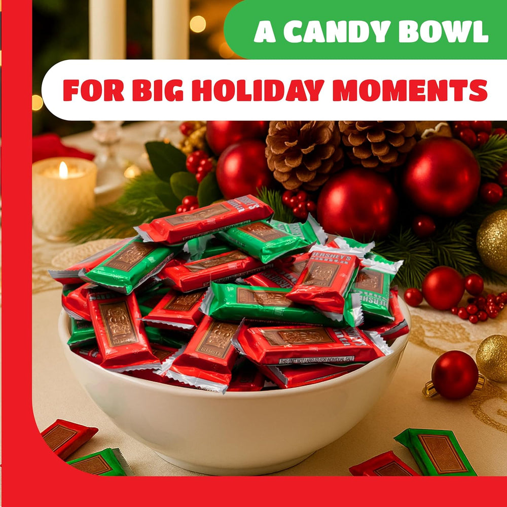 Milk Chocolate Santa Bars - 2 Pound Bulk Bag - Christmas Candy Individually Wrapped - Holiday Candy - Santa Stocking Stuffers - Classic Christmas Treats