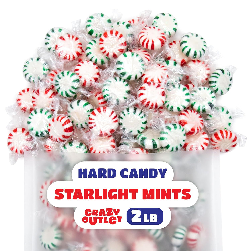 Starlight Mints | 2 Pound Bulk Pack | Old Fashioned Hard Candy Mix - Crazy Outlet Candy Store